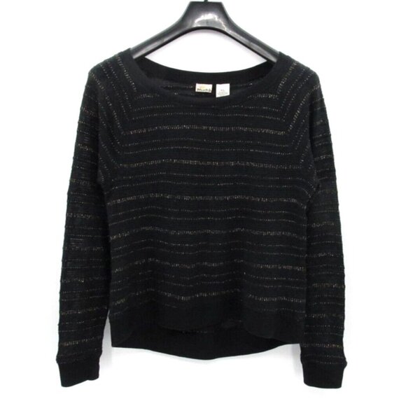 Vintage 90s Mudd Sweater Womens XL Black Gold Metallic Long Sleeve Acrylic - Picture 1 of 10